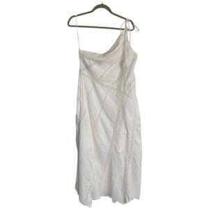 White Free People Women's Bella One Shoulder Maxi Dress